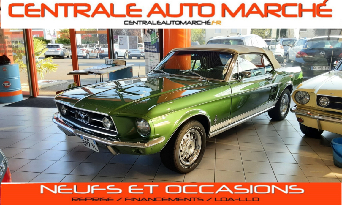 Ford Mustang CABRIOLET VERT 289CI V8 1967 CODE A